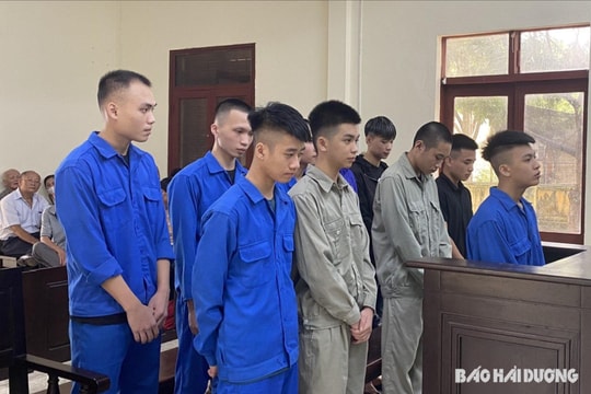 Nhóm thanh niên gây rối trật tự công cộng tại Thanh Hà lĩnh án