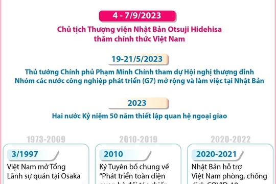 Quan hệ đối tác chiến lược sâu rộng Việt Nam-Nhật Bản
