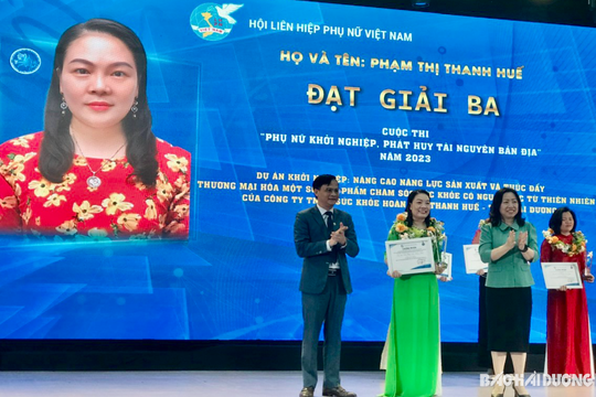 Một dự án của Hải Dương đoạt giải ba Cuộc thi phụ nữ khởi nghiệp cấp vùng