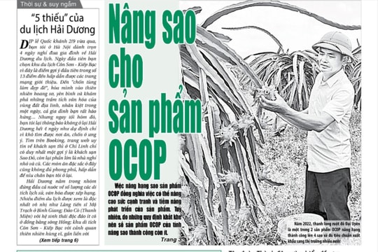 Xem gì trên báo Hải Dương ngày 8/9?