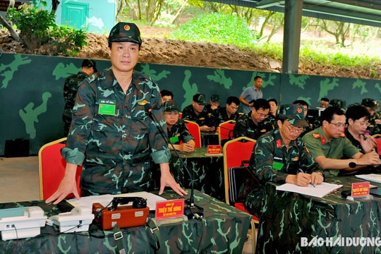 Hải Dương luyện tập tổ chức hiệp đồng, bảo đảm tác chiến phòng thủ