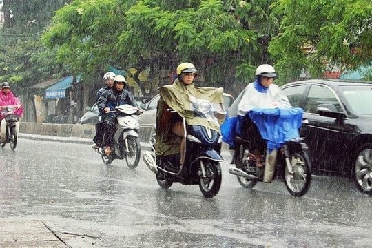 Hai Duong to see showers from dusk to night