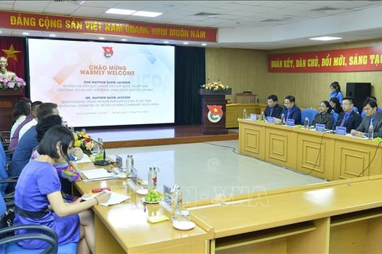 Thúc đẩy hợp tác giữa Trung ương Đoàn và Quỹ Dân số Liên hợp quốc tại Việt Nam