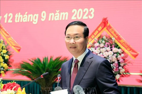Chủ tịch nước Võ Văn Thưởng dự Lễ Khai giảng tại Học viện Quốc phòng