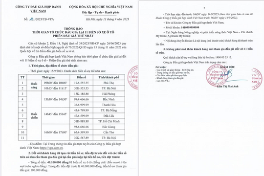 Mở lại phiên đấu giá biển số đẹp vào ngày 15/9