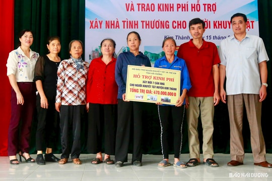 Hải Dương hỗ trợ gần 4 tỷ đồng xây, sửa nhà cho người khuyết tật
