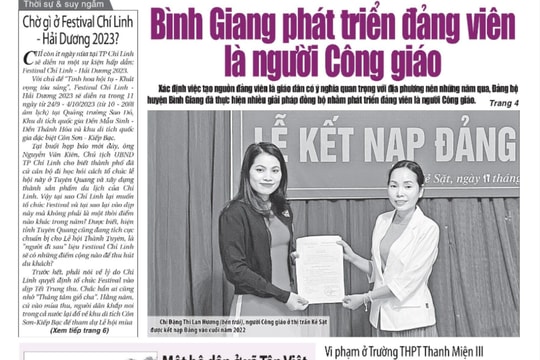 Xem gì trên báo Hải Dương ngày 18/9?