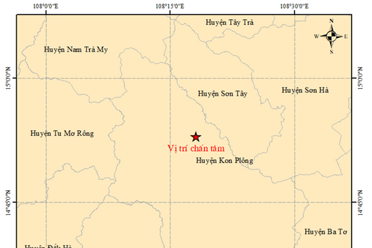 Xảy ra 7 trận động đất trong sáng 22/9 tại huyện Kon Plông, tỉnh Kon Tum