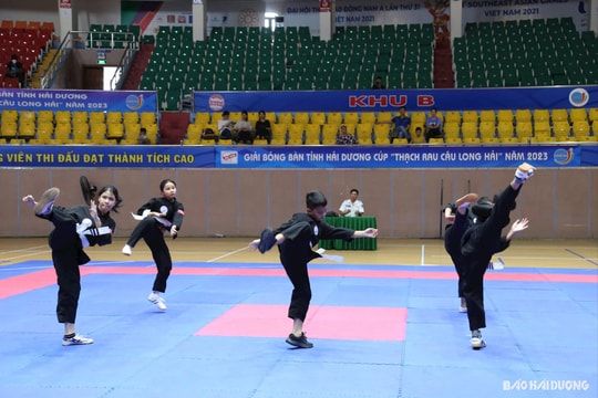 Số người tranh Giải vô địch võ cổ truyền trẻ, thiếu niên nhi đồng Hải Dương 2023 gấp đôi năm trước