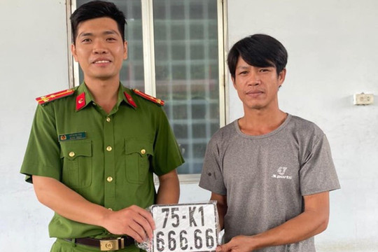 Chú ruột "mát tay", thanh niên ở Thừa Thiên - Huế được biển số ngũ quý 666.66 