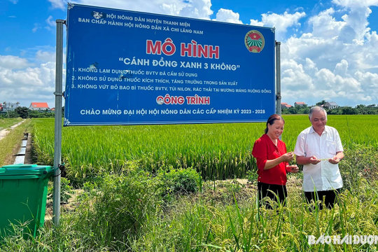 "Cánh đồng xanh 3 không" ở xã Chi Lăng Nam