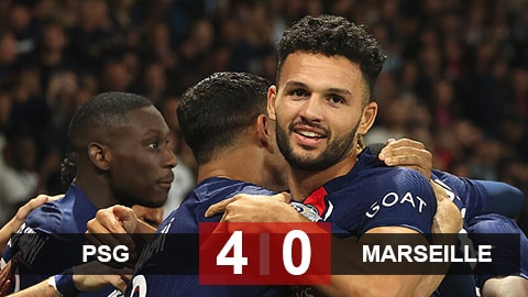 Mbappe chấn thương, PSG vẫn dễ dàng vùi dập Marseille