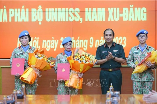 Việt Nam cử thêm 3 sĩ quan đi gìn giữ hòa bình Liên hợp quốc tại Abyei và Nam Sudan
