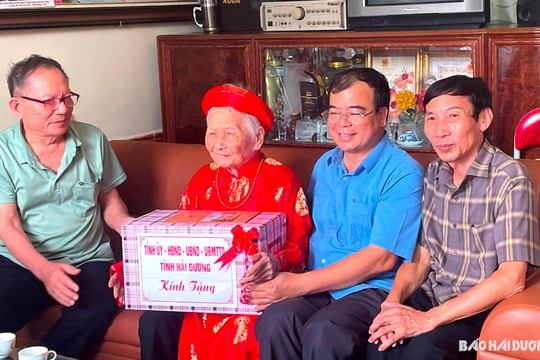 Phó Chủ tịch UBND tỉnh Nguyễn Minh Hùng tặng quà người cao tuổi