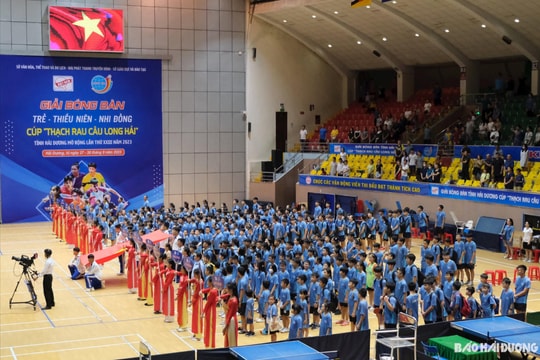 Khai mạc Giải bóng bàn trẻ - thiếu niên - nhi đồng tỉnh Hải Dương mở rộng lần thứ 23