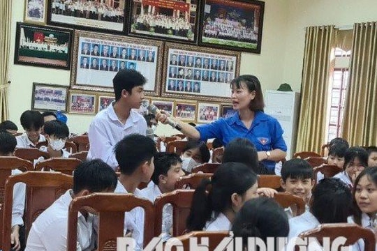 Tuyên truyền phòng, chống tác hại thuốc lá cho học sinh Trường THCS Thanh An