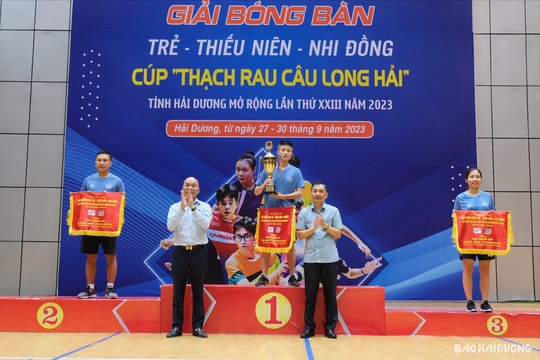 Hải Dương nhất toàn đoàn Giải bóng bàn trẻ - thiếu niên - nhi đồng mở rộng năm 2023
