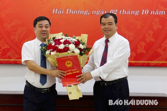 Đồng chí Nhữ Hữu Nhuần, cán bộ tài chính được bổ nhiệm giữ chức Phó Giám đốc Sở Y tế Hải Dương