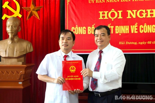 Đồng chí Tăng Văn Nam giữ chức Phó Giám đốc Bệnh viện Bệnh nhiệt đới tỉnh Hải Dương