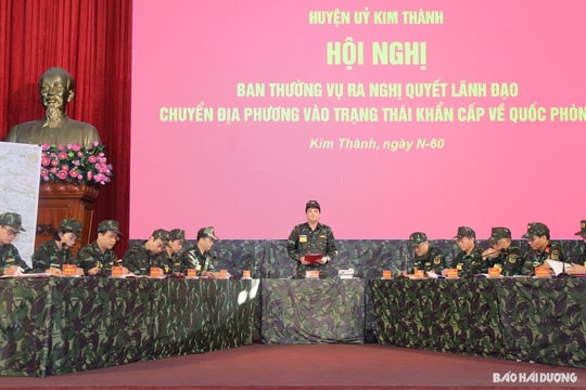 Khai mạc diễn tập khu vực phòng thủ huyện Kim Thành