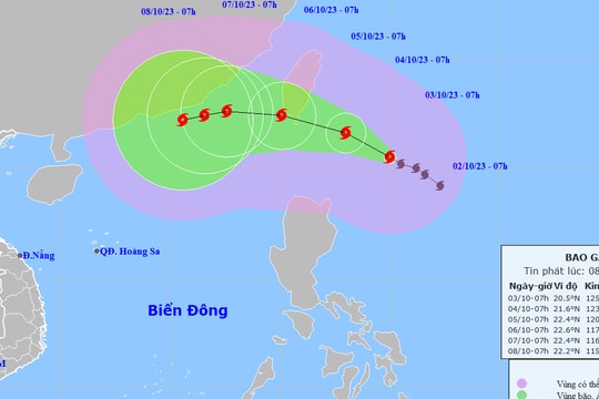 Typhoon Koinu fast approaching East Sea