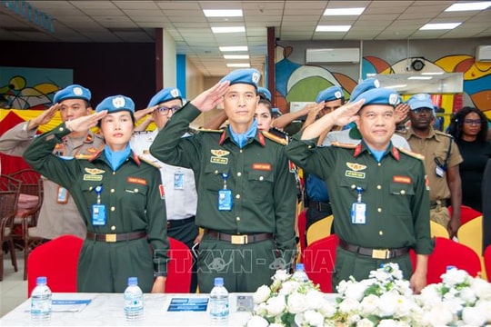 UNMISS trao huy chương Gìn giữ Hòa bình Liên hợp quốc cho 3 sĩ quan công an Việt Nam