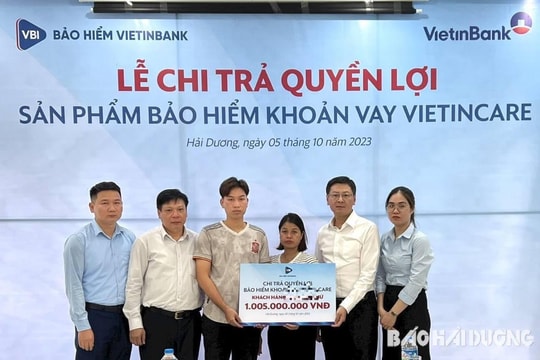 VBI Hải Dương chi trả hơn 1 tỷ đồng quyền lợi bảo hiểm