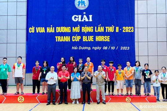 Hải Dương đoạt 7 huy chương tại Giải cờ vua Hải Dương mở rộng