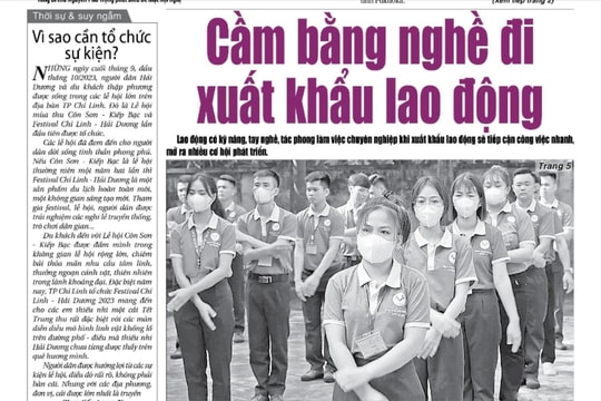 Xem gì trên báo Hải Dương ngày 9/10?