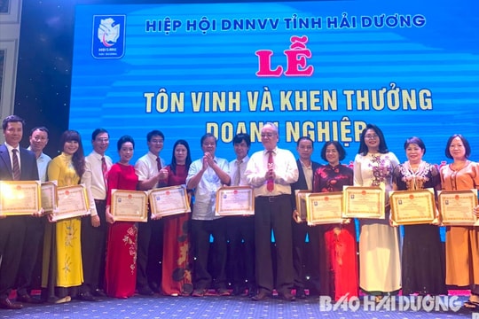 Hiệp Hội Doanh nghiệp nhỏ và vừa tỉnh Hải Dương khen thưởng 24 tập thể, cá nhân