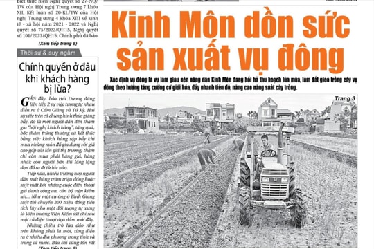 Xem gì trên báo Hải Dương ngày 11/10?