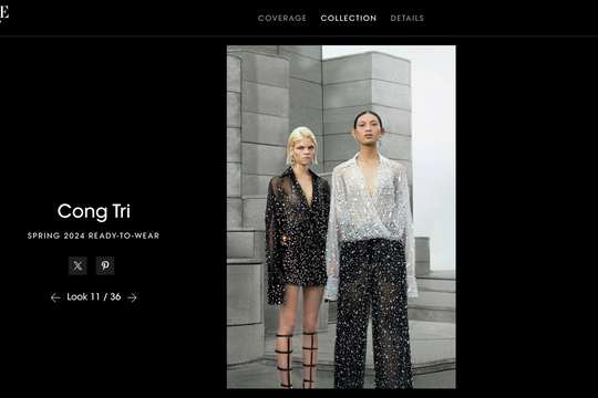 Bộ sưu tập của Nguyễn Công Trí xuất hiện trên tạp chí Vogue