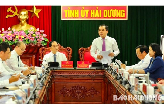 Đoàn công tác Bộ Ngoại giao làm việc với Ban Thường vụ Tỉnh ủy Hải Dương