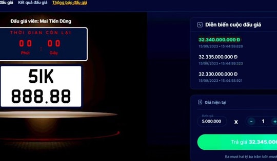 Biển số từng được trả hơn 32 tỷ đồng sẽ được đấu giá lại vào ngày 21/10