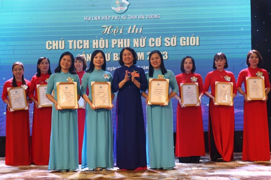 Cẩm Giàng đoạt giải nhất Hội thi “Chủ tịch Hội Phụ nữ cơ sở giỏi” Hải Dương lần thứ ba