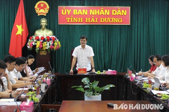 Bí thư thứ nhất Trung ương Đoàn Bùi Quang Huy làm việc tại Hải Dương