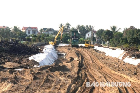 Dự án đường trục Đông - Tây huyện Kim Thành còn 1 hộ dân chưa nhận bồi thường