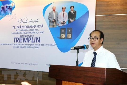 Vinh danh nhà khoa học Việt Nam nhận được giải thưởng Tremplin