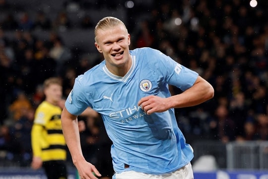 Haaland lập cú đúp, Man City mở toang cửa đi tiếp ở Cúp C1