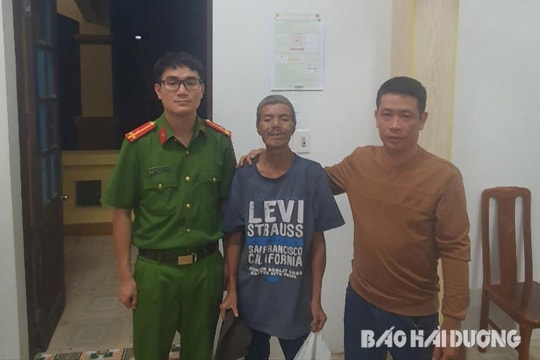 Công an Thanh Miện giúp người đàn ông đi lạc 3 ngày về nhà