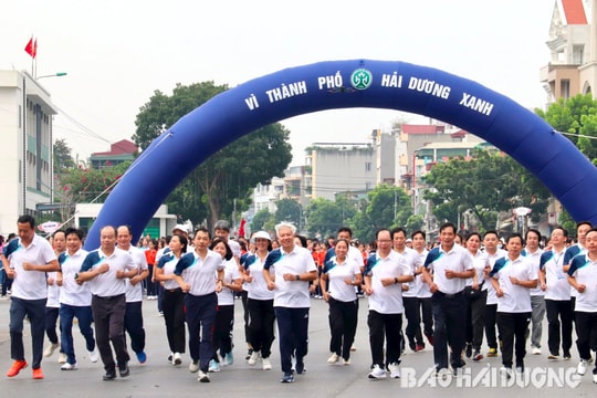 Hơn 3.000 người tham gia giải chạy "Vì thành phố Hải Dương xanh"