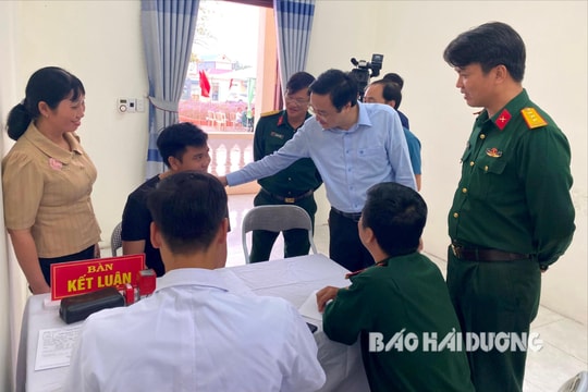 Xã đầu tiên của Hải Dương sơ tuyển nghĩa vụ quân sự năm 2024
