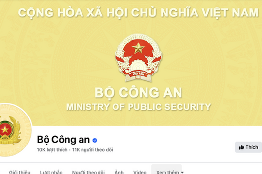 Bộ Công an ra mắt trang thông tin trên nền tảng mạng xã hội Facebook