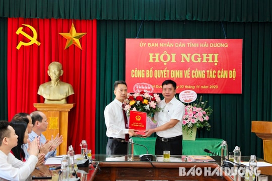 Đồng chí Trịnh Văn Cường được bổ nhiệm giữ chức Phó Chánh Thanh tra tỉnh Hải Dương