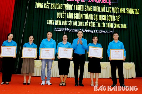 Công đoàn huyện Thanh Hà có hơn 500 sáng kiến nỗ lực vượt khó