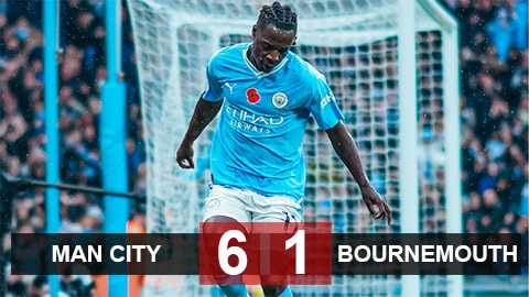 Man City 6-1 Bournemouth: Ngày Doku làm lu mờ Haaland