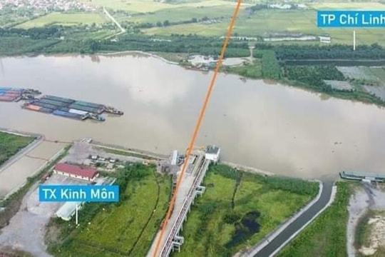Xây cầu vượt sông Kinh Thầy nối thị xã Kinh Môn với TP Chí Linh