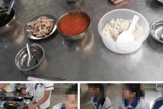 Phụ huynh than "nhìn suất ăn của con mà thắt lòng", hiệu trưởng nói gì?