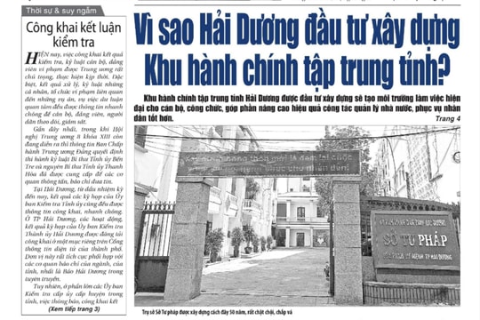 Xem gì trên báo Hải Dương ngày 9/11?