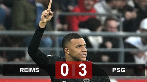 Reims 0-3 PSG: Mbappe đưa PSG lên đỉnh